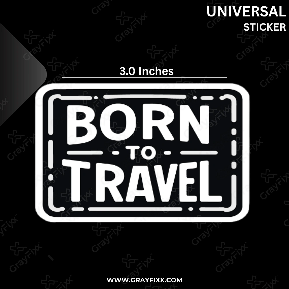 Universal Sticker Compatible with Laptop, Helmet, Bike, Car, Water Bottle, Phone & Travel Accessories | Made in Premium Vinyl with FPF (Fade Protection Film),  Waterproof, Precut Sticker, Pack of 1